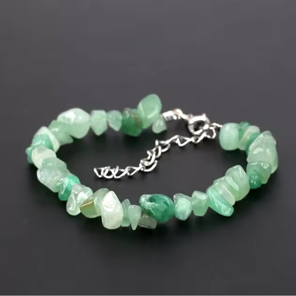 Bracelet And Earrings Set - Natural Healing Stone Aventurine - Picture 1 of 15